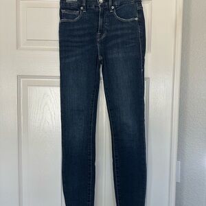 Good American Indigo Cropped Skinny Jeans